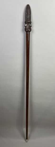 Taiaha or war and chieftaincy club/stick,...