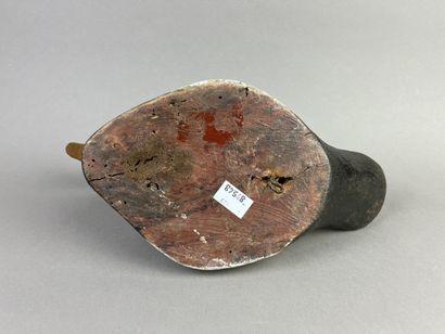 Antique wooden duck caller. Trace of polychromy....