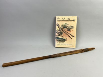 Aboriginal spear head with wooden tip and...