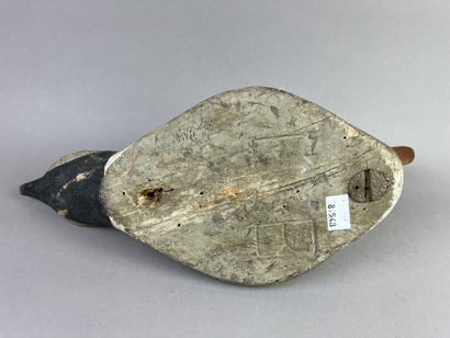 Antique wooden duck caller. Traces of polychromy....