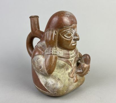 Vase representing maternity. The seated mother...