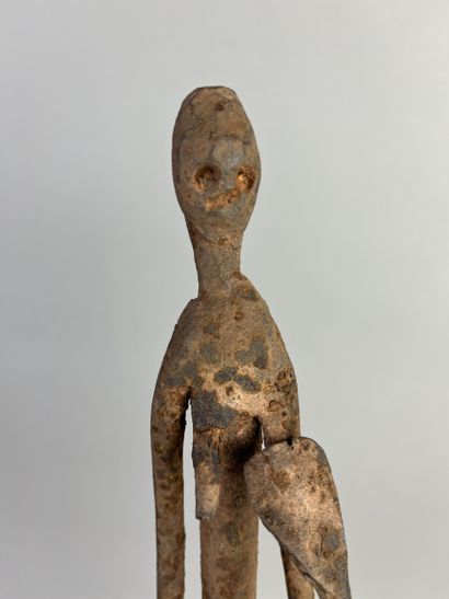 Standing female figure. She is holding her...