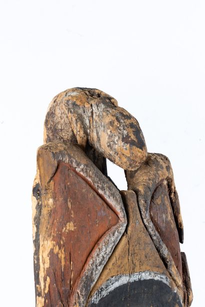 Standing female ancestor sculpted in very...