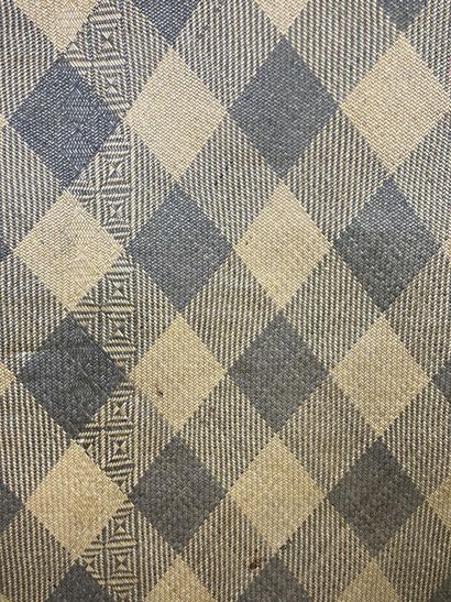 Large, finely braided antique sleeping mat...