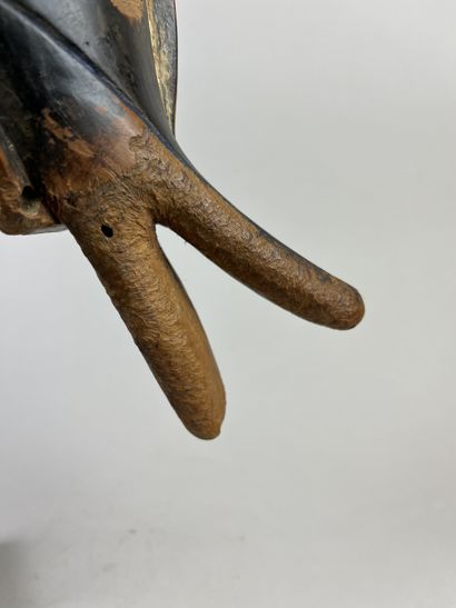 Old zamble mask. Representation of an antelope....