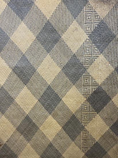 Large, finely braided antique sleeping mat...