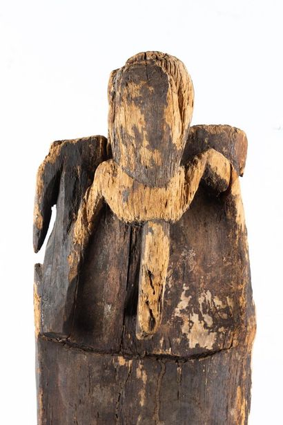 Standing female ancestor sculpted in very...