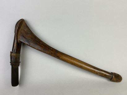Adze with metal blade, salvaged or exchanged,...