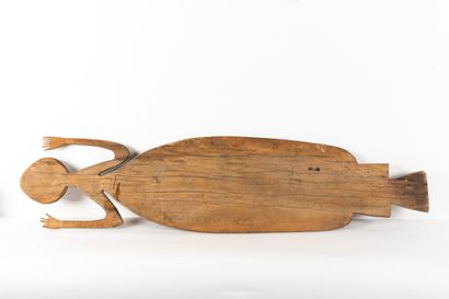 Large ditegope board depicting a stylized...