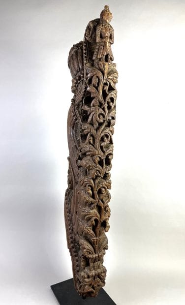 Wooden element of a ceremonial chariot representing...