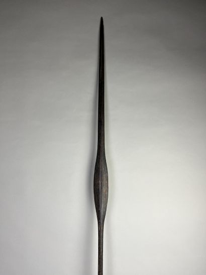 Composite war spear consisting of a hardwood...