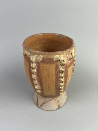 Set of two objects: A geometrically decorated...