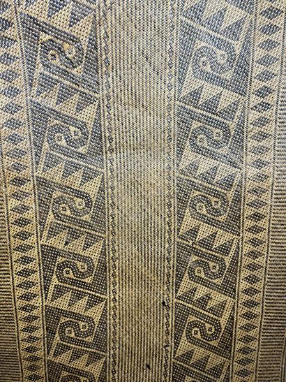 Large, finely braided antique sleeping mat...