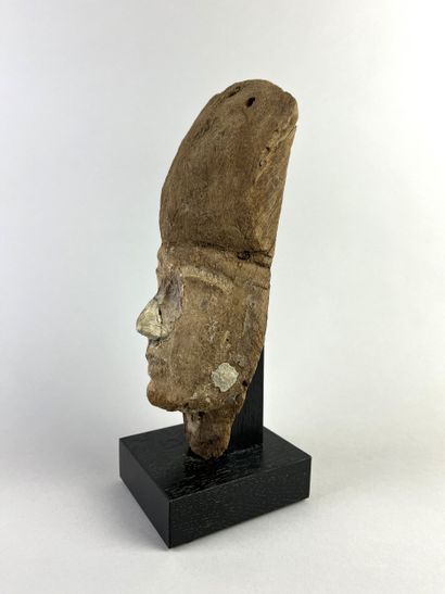 Anthropomorphic mask from a sarcophagus....