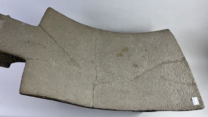 Metate. Corn grinding table. The concave...