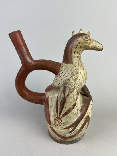 Flat-bottomed spherical vase depicting a...