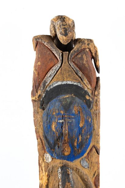 Standing female ancestor sculpted in very...