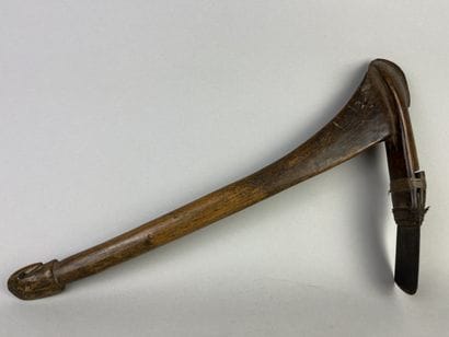 Adze with metal blade, salvaged or exchanged,...