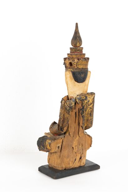 Seated Buddha in Mâravijaya (victorious over...