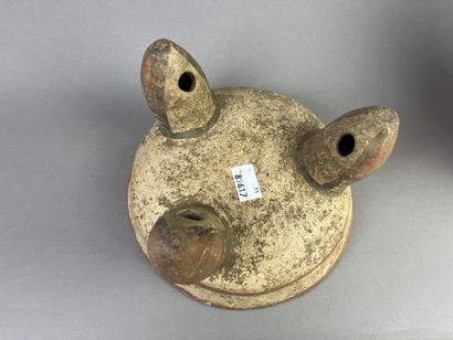 Set of two objects: A geometrically decorated...