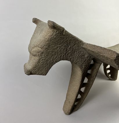 Metate. Corn grinding table. The concave...