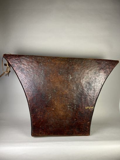 Slot drum. Idiophone. Recessed wood with...