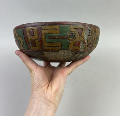 Bowl with polychrome champlevé decoration...
