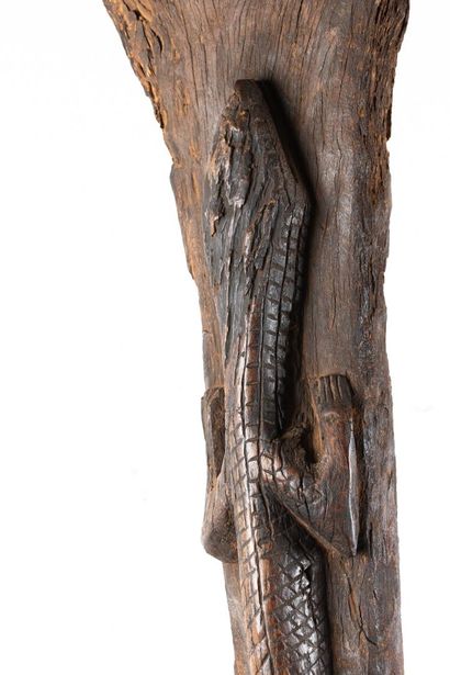 Toguna. Pillar carved in high relief with...