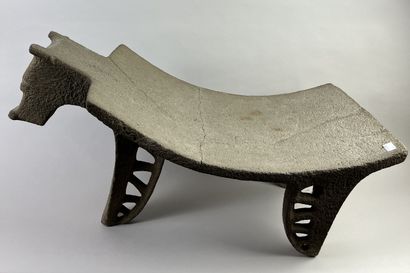 Metate. Corn grinding table. The concave...