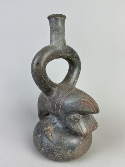 Vase with spherical base surmounted by a...