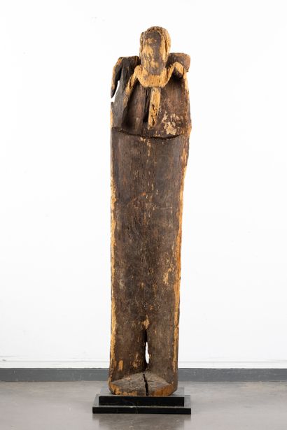 Standing female ancestor sculpted in very...
