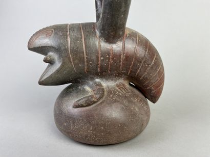 Vase with spherical base surmounted by a...