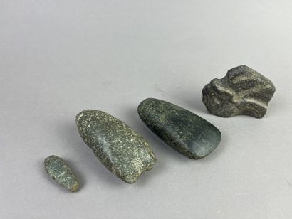 Lot of four objects: Two anthropomorphic...