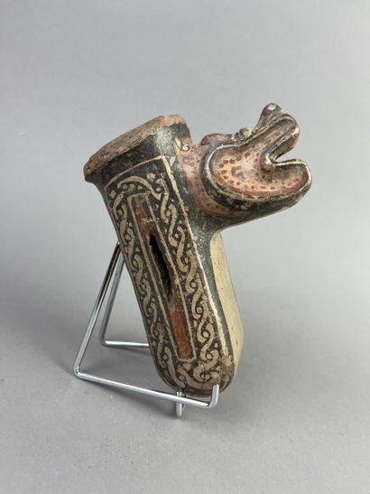 Two superb feet from a tripod bowl depicting...