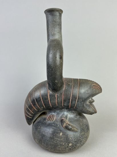 Vase with spherical base surmounted by a...