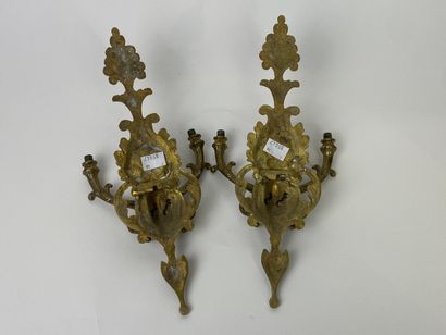 Paire d'appliques à deux bras de lumière...