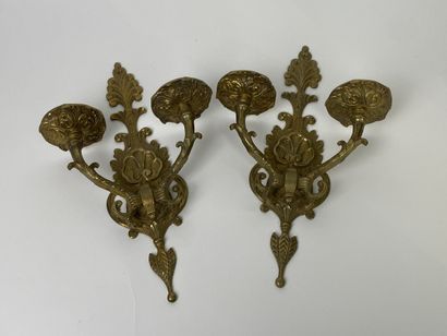 Paire d'appliques à deux bras de lumière...