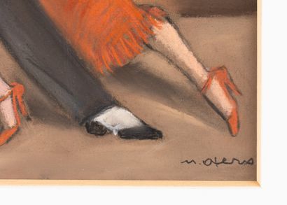 OTERO Mariano, 1942-2019
Danseurs de tango
pastel,...
