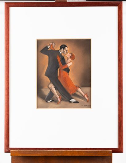 OTERO Mariano, 1942-2019
Danseurs de tango
pastel,...