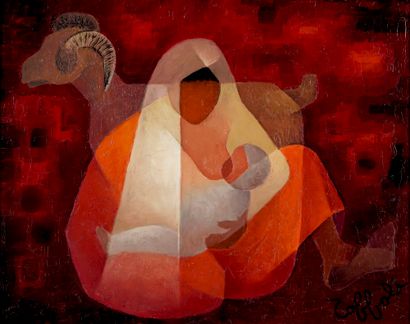 TOFFOLI Louis , 1907-1999
Maternité au bélier,...