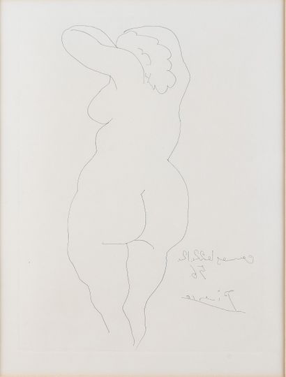 PICASSO Pablo, 1881-1973
Nu de dos pour Témoignage,...