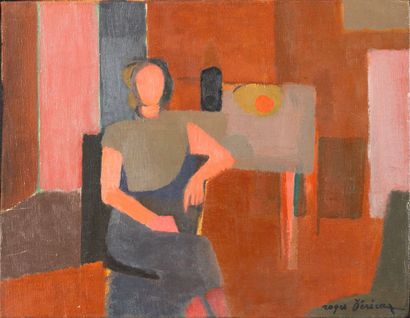 DERIEUX Roger, 1922-2015
Femme assise à l'intérieur...
