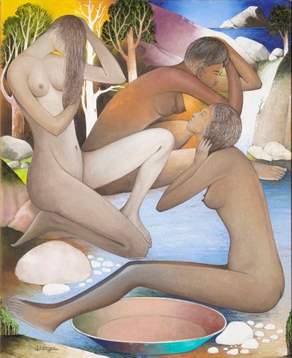 GOURGUE Enguerrand, 1930-1996
Trois baigneuses
peinture...