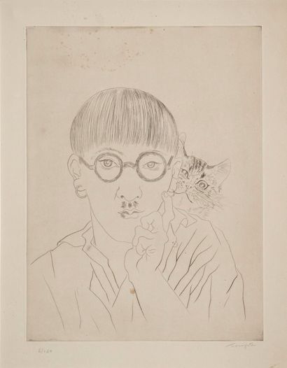 FOUJITA Léonard Tsuguharu, 1886-1968
Autoportrait,...