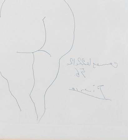 PICASSO Pablo, 1881-1973
Nu de dos pour Témoignage,...