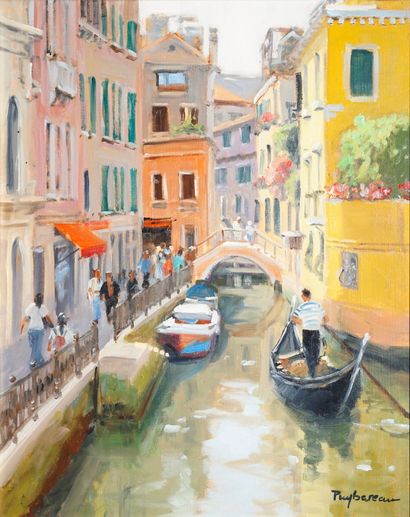 PUYBAREAU Annie, née en 1955
Canal à Venise
huile...
