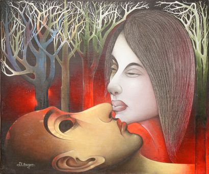 GOURGUE Enguerrand, 1930-1996
Le baiser
peinture...