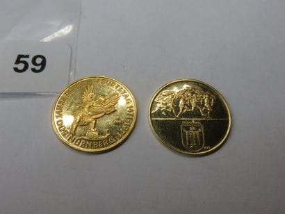 Gold medals - Set of 2 German medals: 500th...