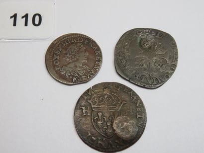 Monnaies Royales - Louis XIII - Lot of 3...