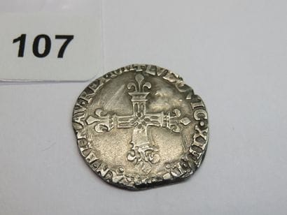 Monnaie Royale - Louis XIII - 1/8 ecu with...